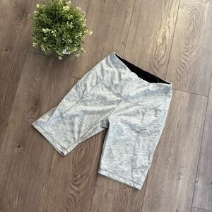 Ododos Light Heather Gray Biker Shorts High Waist
